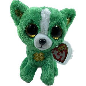 Ty Beanie Boos - EMERALD the St. Patrick's Day Chihuahua Dog 6" (Exclusive) NEW